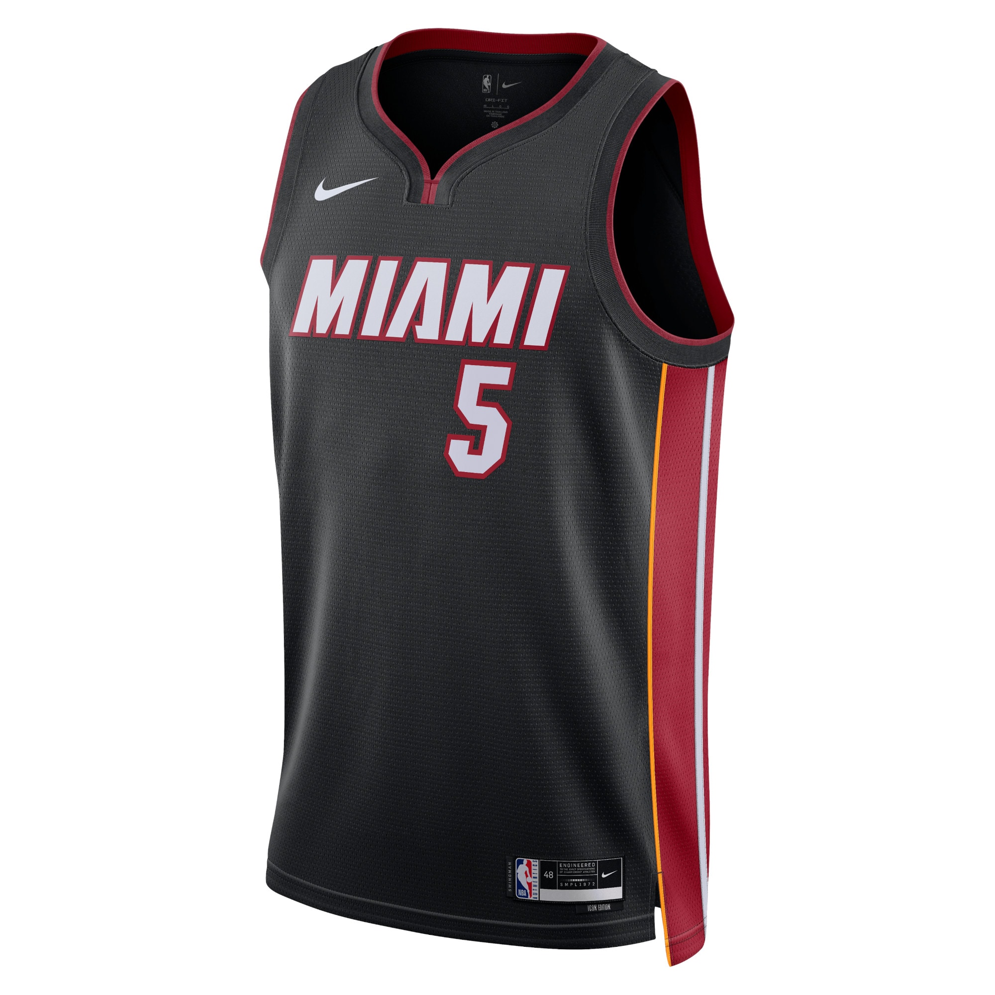 Miami Heat Nikola Jovic Icon Edition Swingman Jersey Black Unisex - Gohipanda