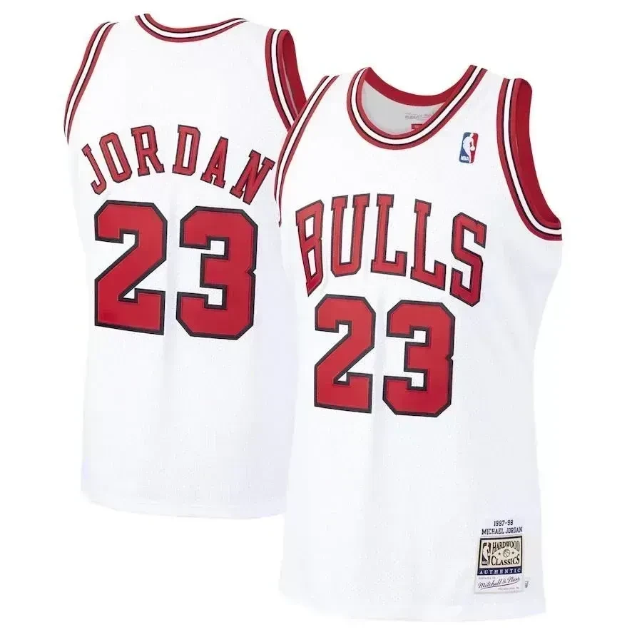 Michael Jordan Chicago Bulls Mitchell & Ness 1997-98 Hardwood Classics Player Jersey - White Multicolor - Gohipanda