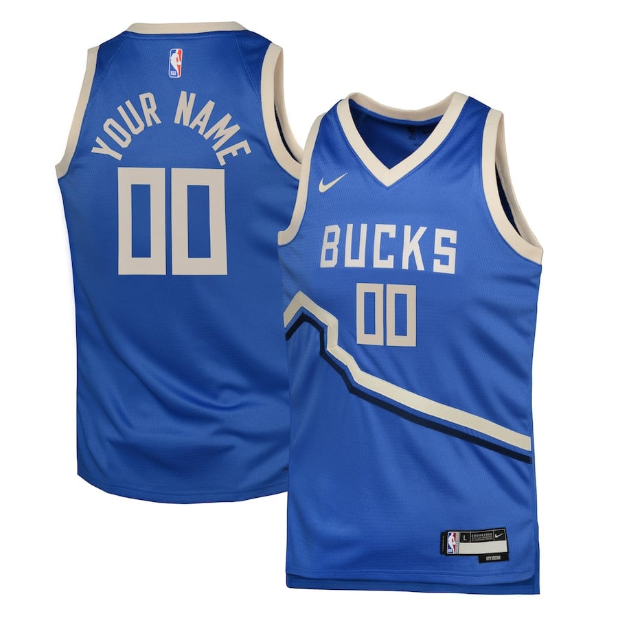 Milwaukee Bucks 2024/25 Swingman Custom Jersey City Edition Royal - Gohipanda