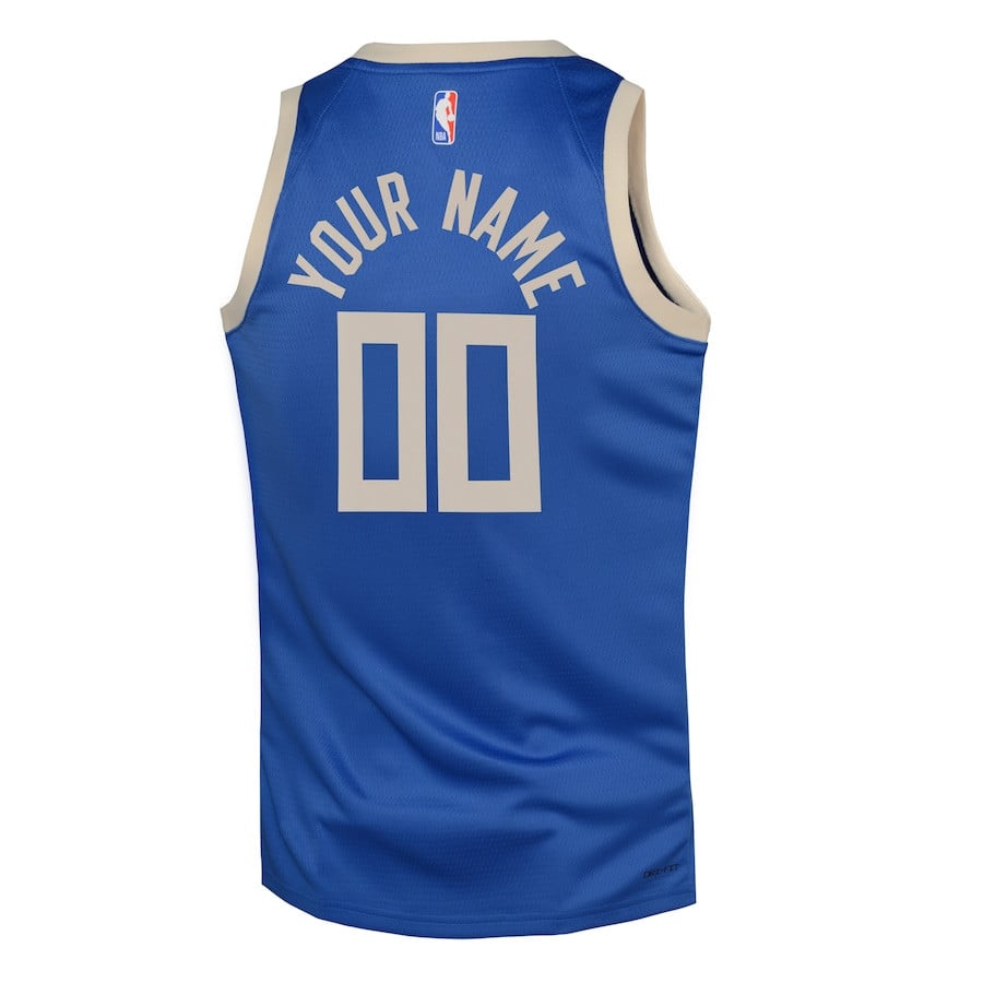 Milwaukee Bucks 2024/25 Swingman Custom Jersey City Edition Royal - Gohipanda - Image 3