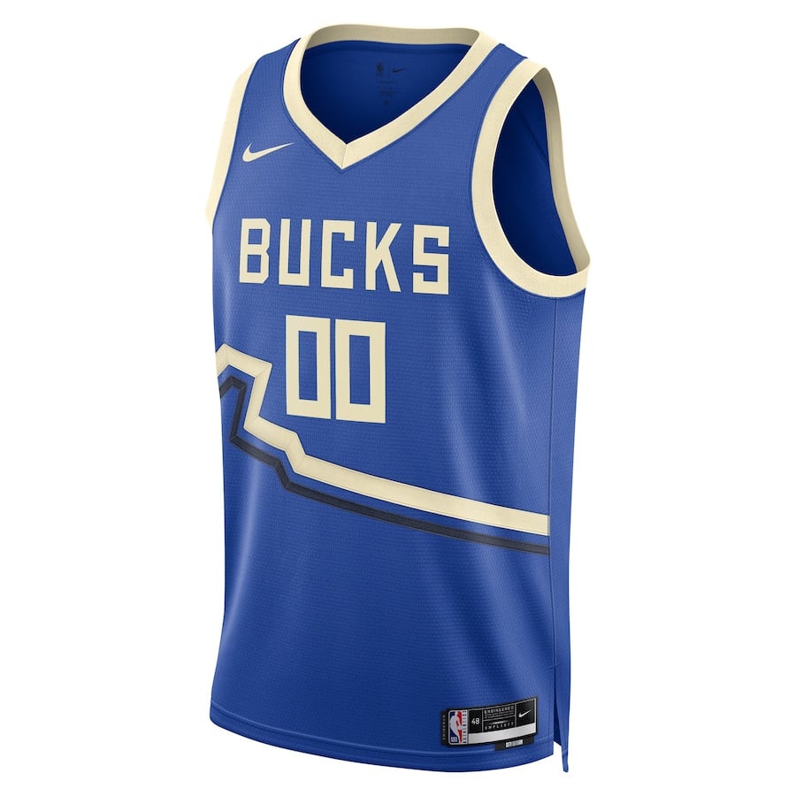 Milwaukee Bucks Unisex 2024/25 Custom Swingman Jersey City Edition Royal Multicolor - Gohipanda - Image 2