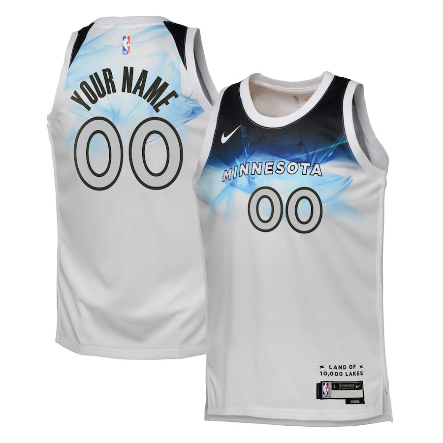 Minnesota Timberwolves 2024/25 Swingman Custom Jersey City Edition White - Gohipanda
