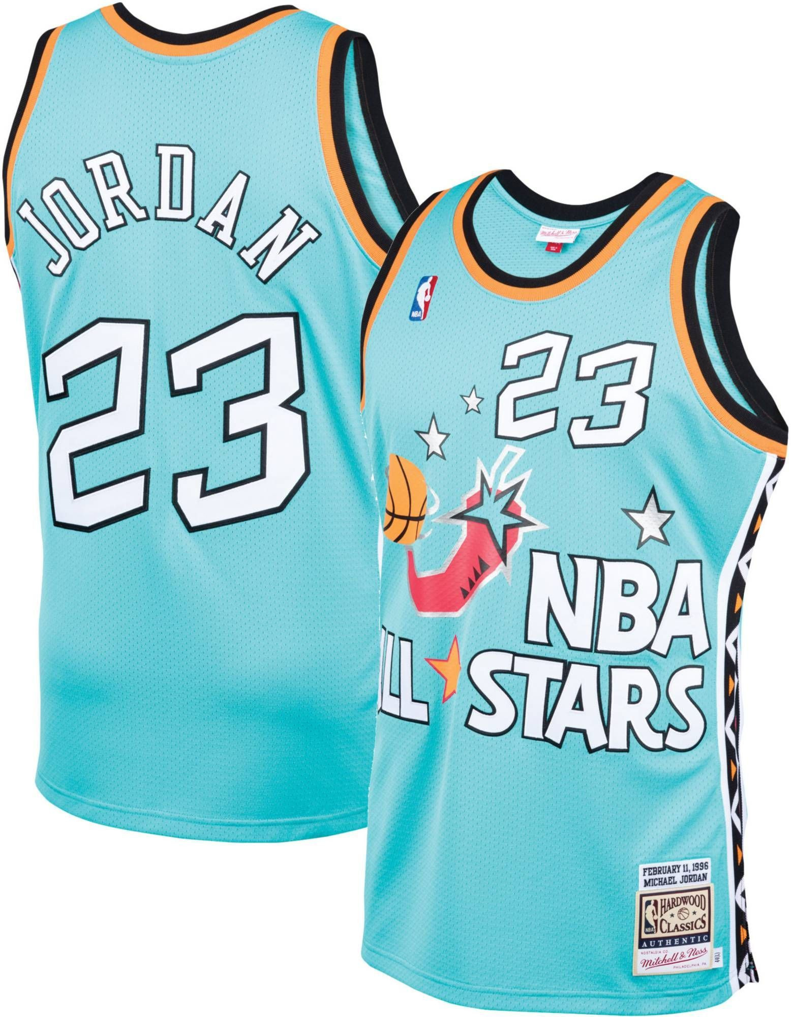 Mitchell & Ness Chicago Bulls Michael Jordan 23 All Star Game '96 Teal Swingman Jersey Men's - Gohipanda