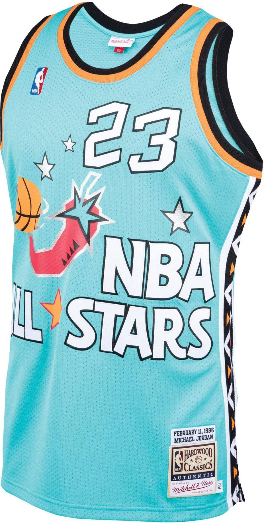 Mitchell & Ness Chicago Bulls Michael Jordan 23 All Star Game '96 Teal Swingman Jersey Men's - Gohipanda - Image 2