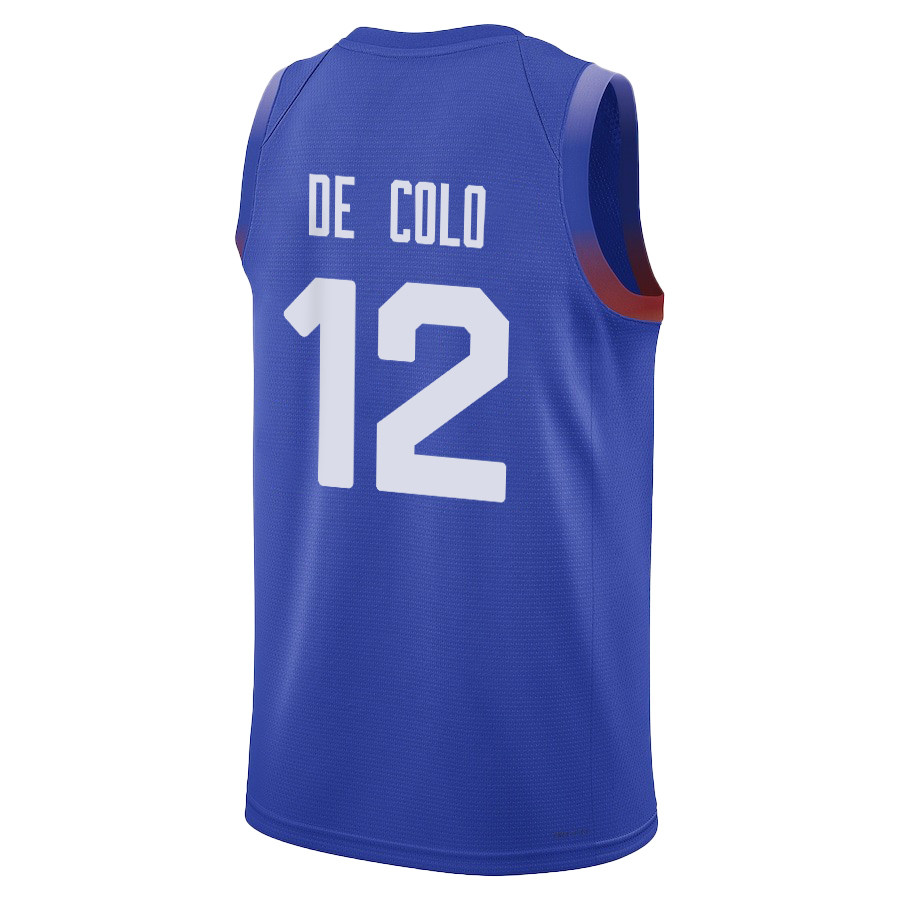 Nando De Colo #12 France Basketball 2024 Summer Olympics Player Limited Unisex Jersey Royal Multicolor - Gohipanda - Image 2