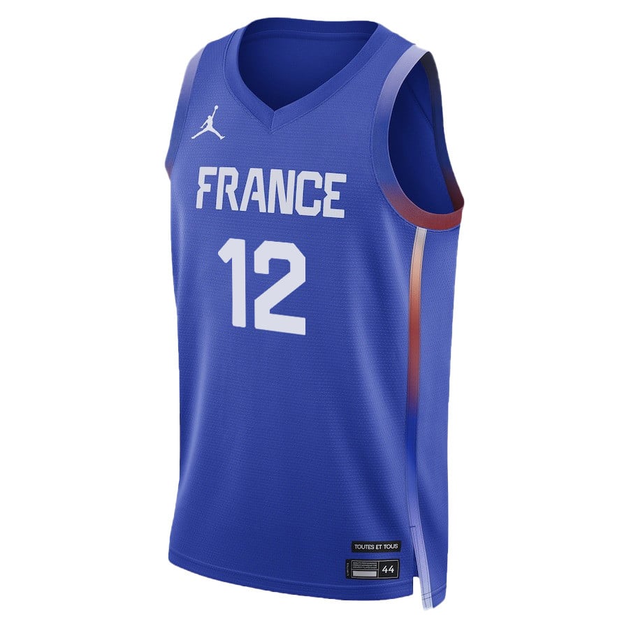 Nando De Colo #12 France Basketball 2024 Summer Olympics Player Limited Unisex Jersey Royal Multicolor - Gohipanda - Image 3