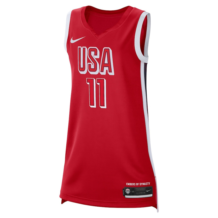 Napheesa Collier 11 USA Basketball 2024 Swingman Player Jersey Red Multicolor Unisex Adult - Gohipanda - Image 2