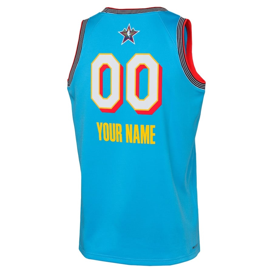 NBA All Star 2025 Swingman Team Jersey Blue Multicolor Sizes - Gohipanda - Image 3