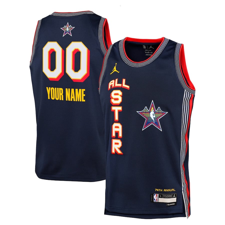 NBA All Star 2025 Swingman Team Jersey Navy Multicolor - Gohipanda