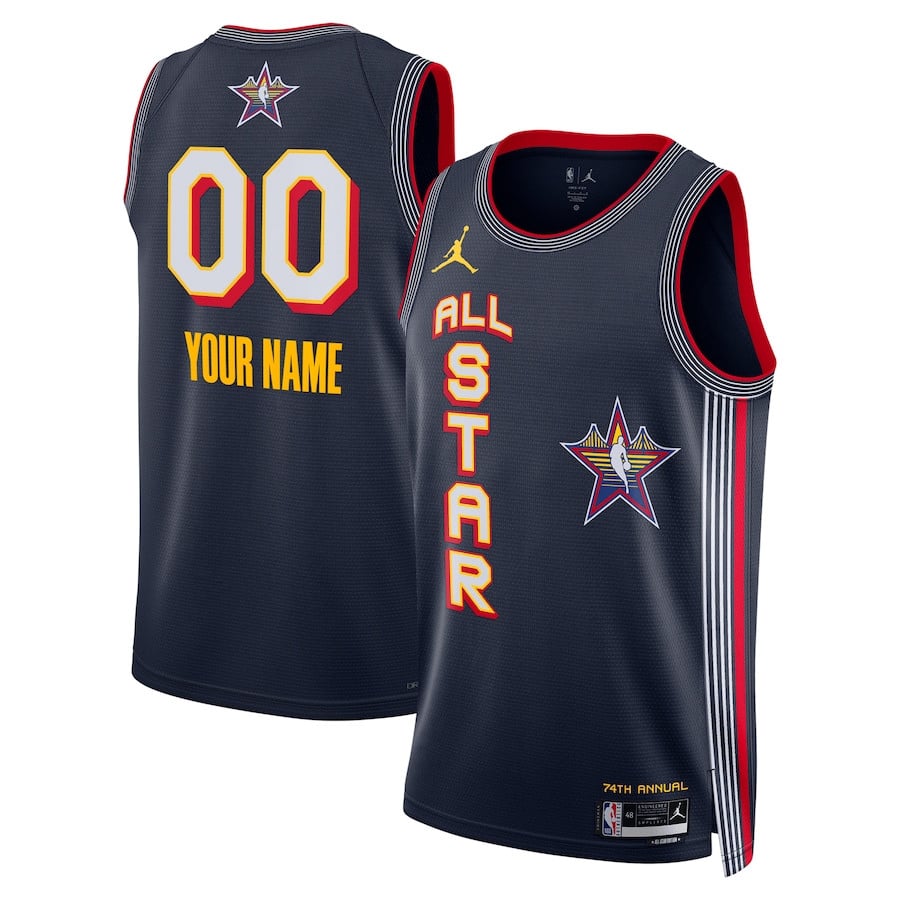 NBA All Star 2025 Swingman Unisex Jersey Navy Multicolor 100% Polyester - Gohipanda
