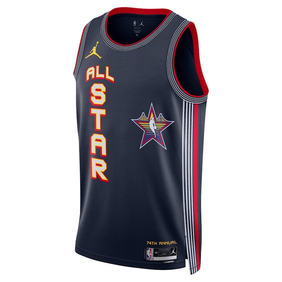 NBA All Star 2025 Swingman Unisex Jersey Navy Multicolor 100% Polyester - Gohipanda - Image 2