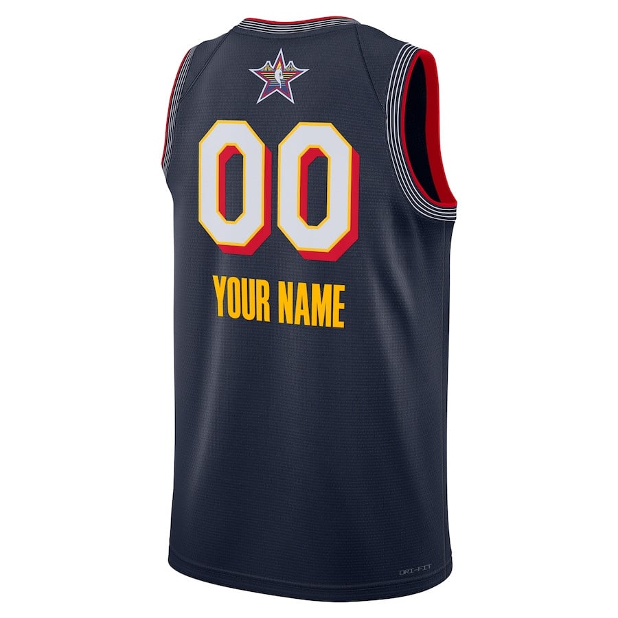 NBA All Star 2025 Swingman Unisex Jersey Navy Multicolor 100% Polyester - Gohipanda - Image 3