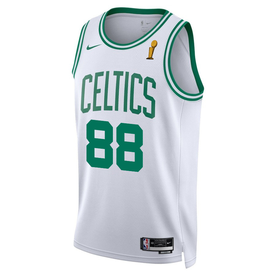 Neemias Queta 88 Boston Celtics 2024 Finals Champions Swingman Jersey Association Edition White - Gohipanda - Image 2
