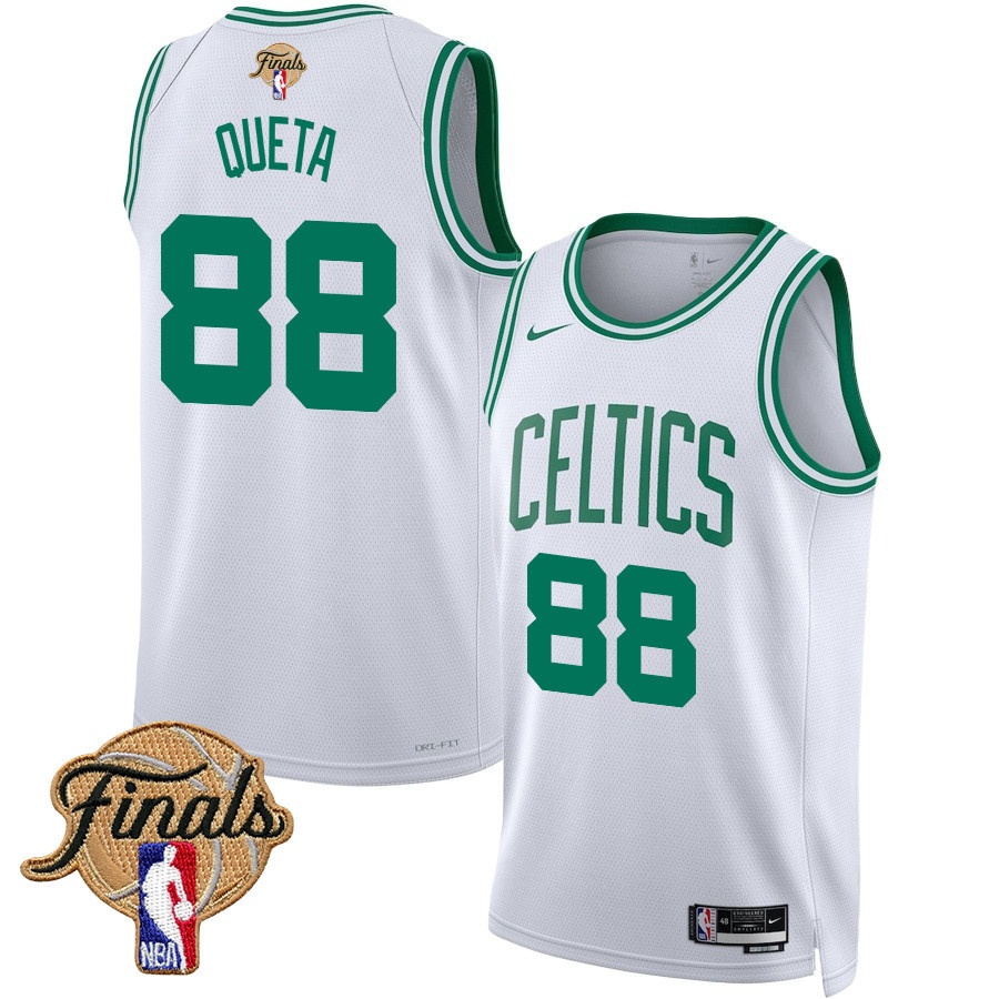Neemias Queta 88 Boston Celtics 2024 Finals Patch Swingman Jersey Association Edition White - Gohipanda