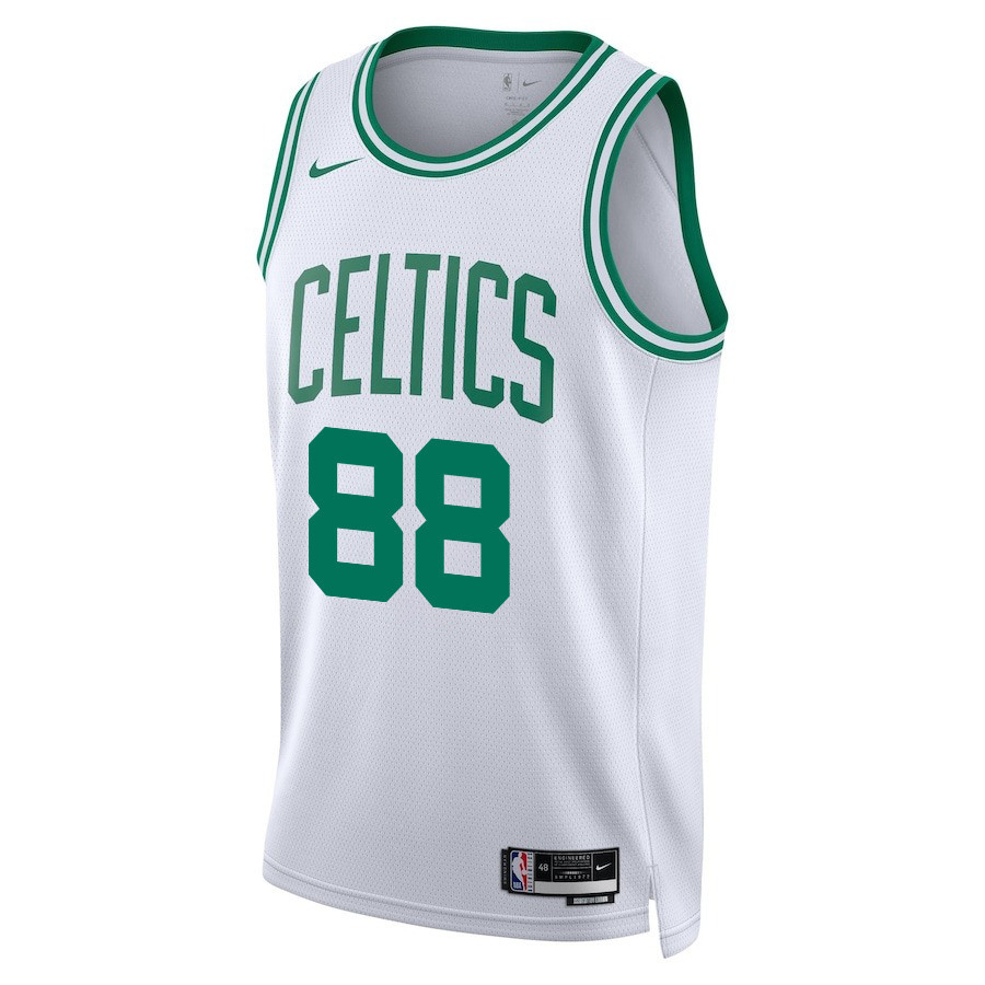 Neemias Queta 88 Boston Celtics 2024 Finals Patch Swingman Jersey Association Edition White - Gohipanda - Image 2