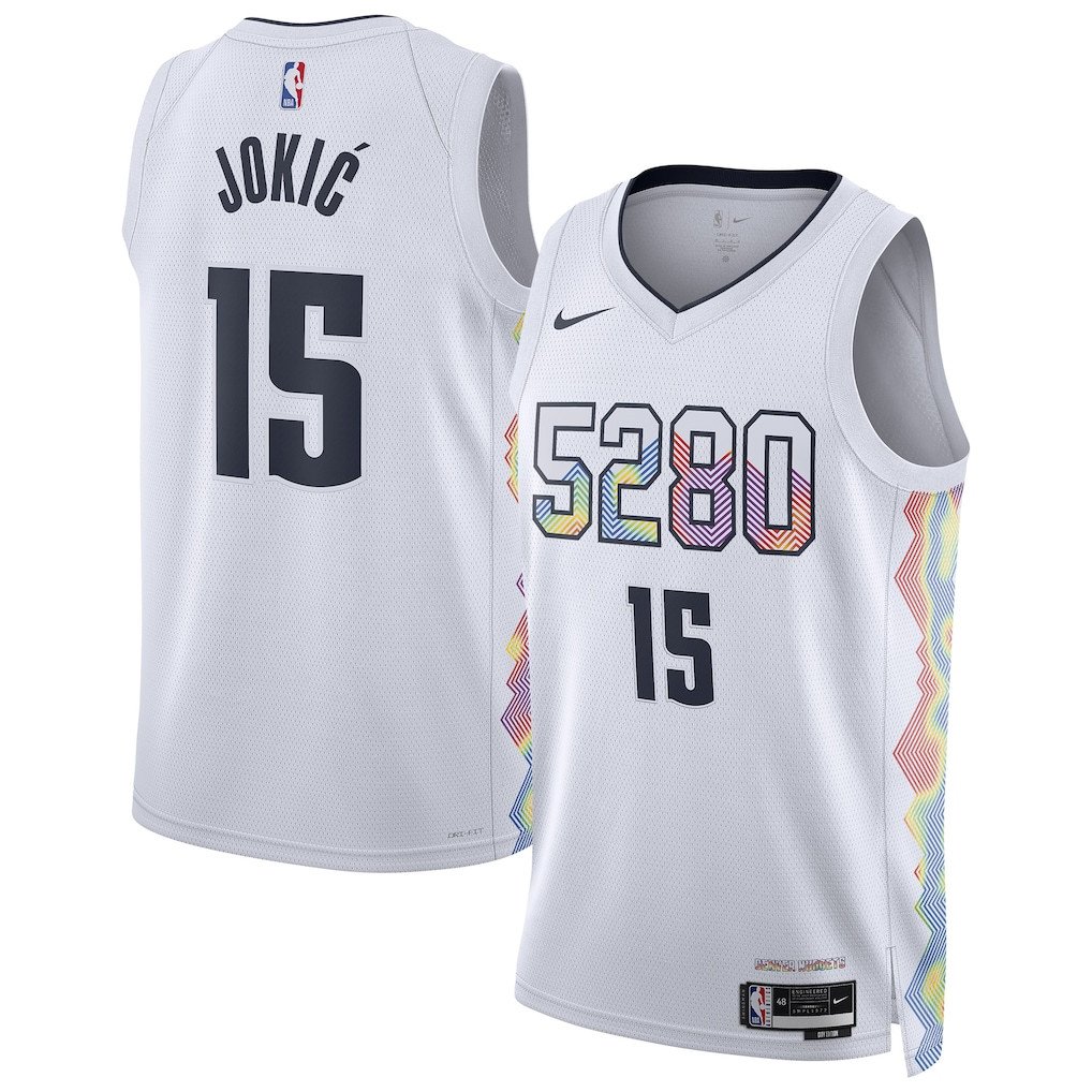 Nikola Jokic 15 Denver Nuggets Unisex 2024/25 Swingman City Edition Jersey - White - Gohipanda