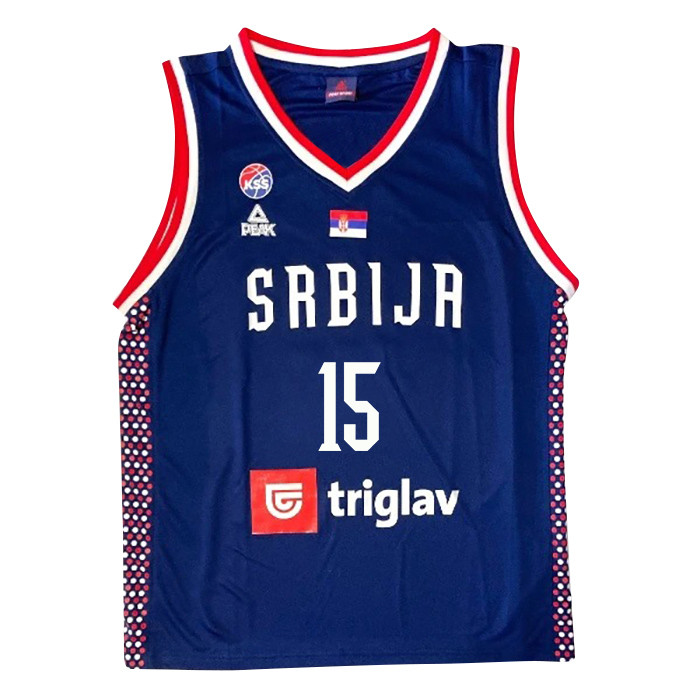 Nikola Jokic 15 Serbia Basketball Unisex 2024 Swingman Player Jersey - Navy Multicolor - Gohipanda - Image 3