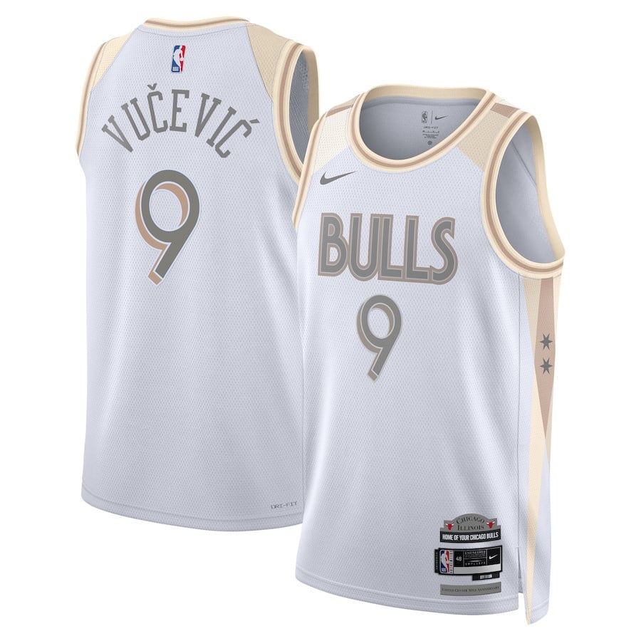 Nikola Vucevic Chicago Bulls Unisex 2024/25 Swingman City Edition Jersey - White - Gohipanda