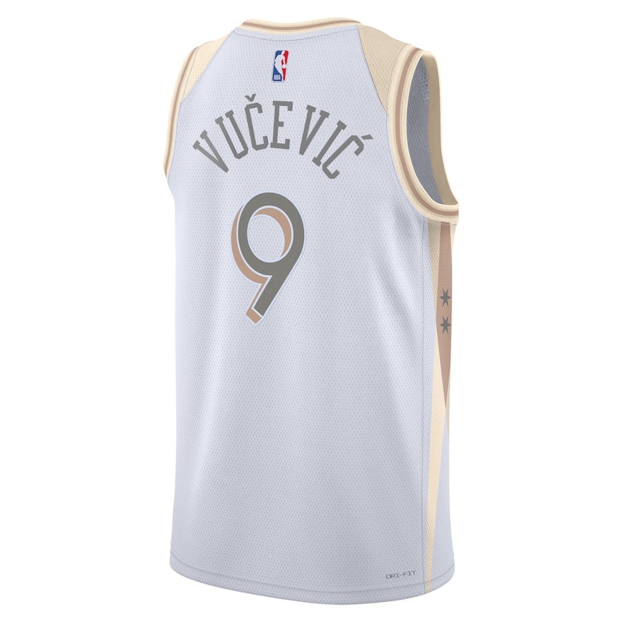 Nikola Vucevic Chicago Bulls Unisex 2024/25 Swingman City Edition Jersey - White - Gohipanda - Image 3