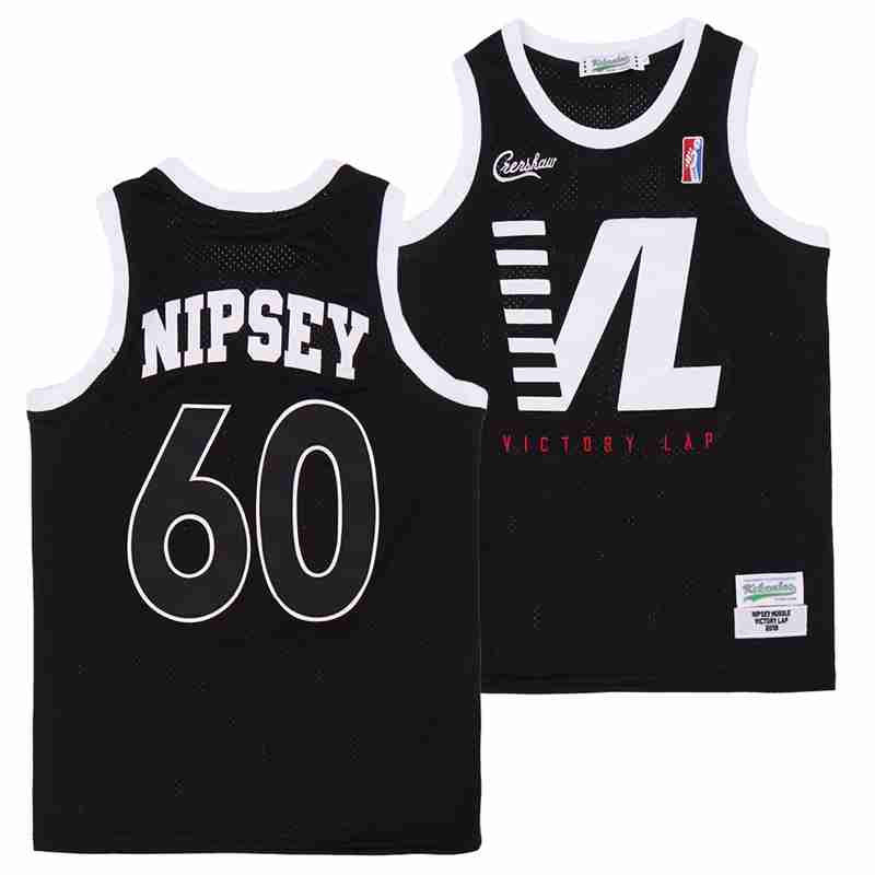 Nipsey Hussle 60 Crenshaw Victory Lap Cover Swingman Jersey Black Unisex - Gohipanda - Image 2