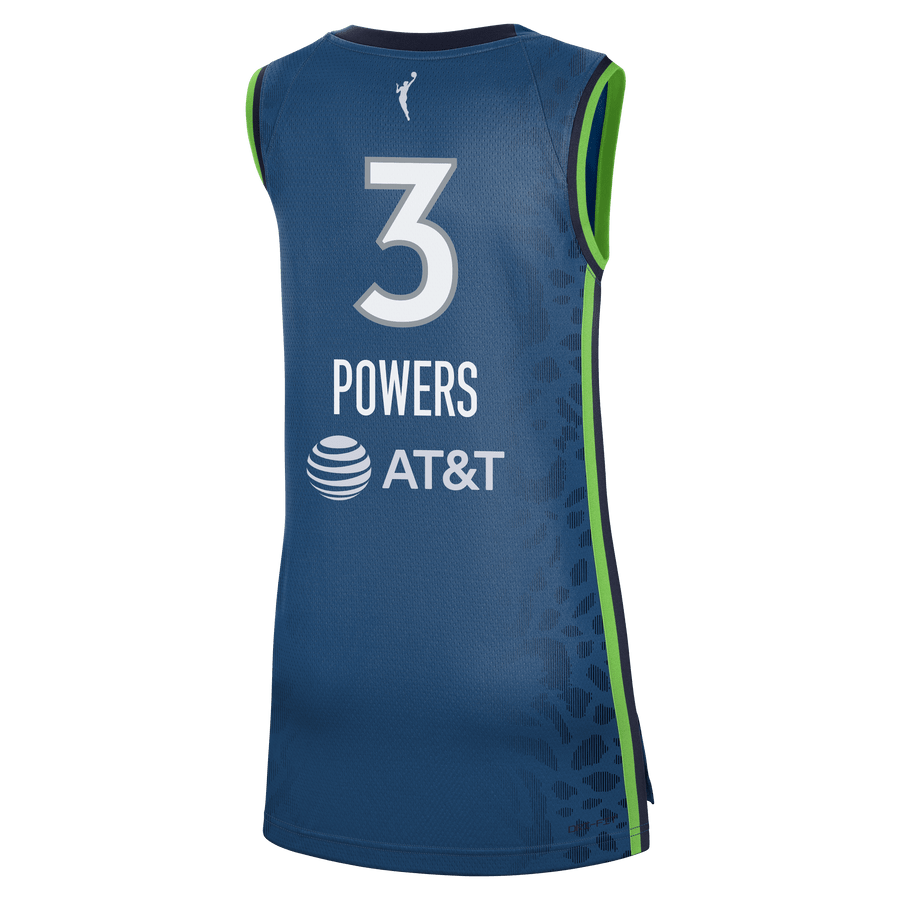 Powers 3 Minnesota Lynx Explorer Jersey Blue Multicolor Unisex - Gohipanda