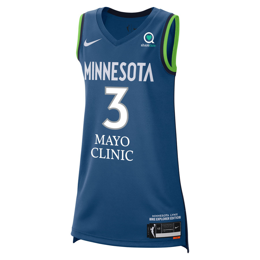 Powers 3 Minnesota Lynx Explorer Jersey Blue Multicolor Unisex - Gohipanda - Image 2