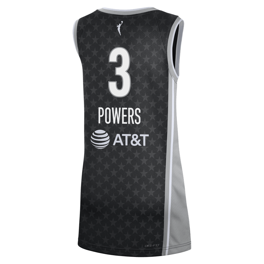 Powers 3 Minnesota Lynx Rebel Jersey - Black Unisex - Gohipanda