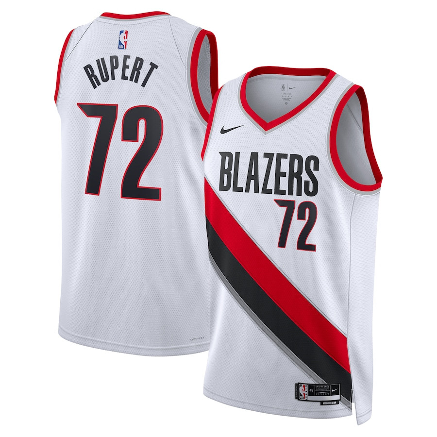 Rayan Rupert 72 Portland Trail Blazers Unisex Swingman Jersey Association Edition White - Gohipanda