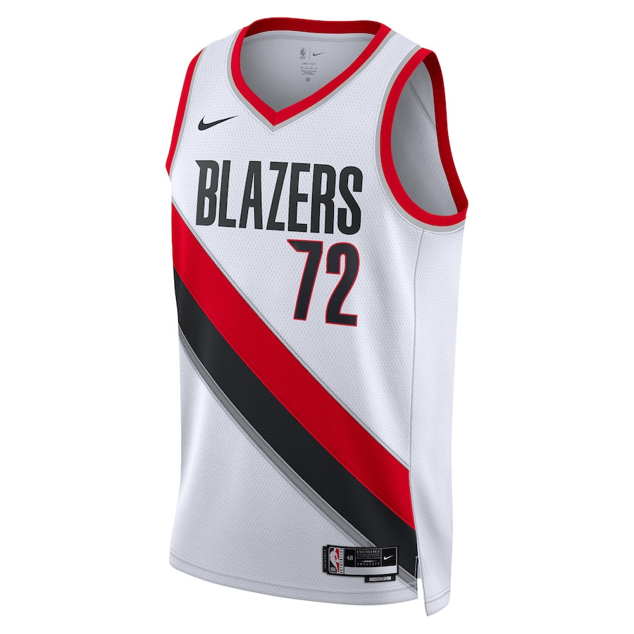 Rayan Rupert 72 Portland Trail Blazers Unisex Swingman Jersey Association Edition White - Gohipanda - Image 2