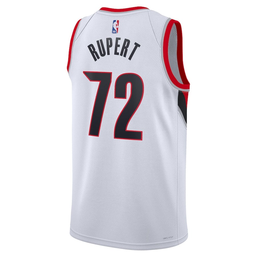 Rayan Rupert 72 Portland Trail Blazers Unisex Swingman Jersey Association Edition White - Gohipanda - Image 3