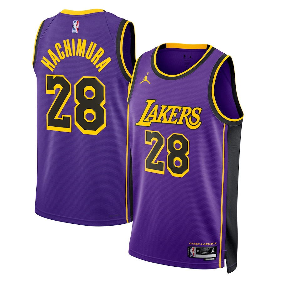 Rui Hachimura 28 Los Angeles Lakers Unisex Swingman Jersey Statement Edition Purple - Gohipanda