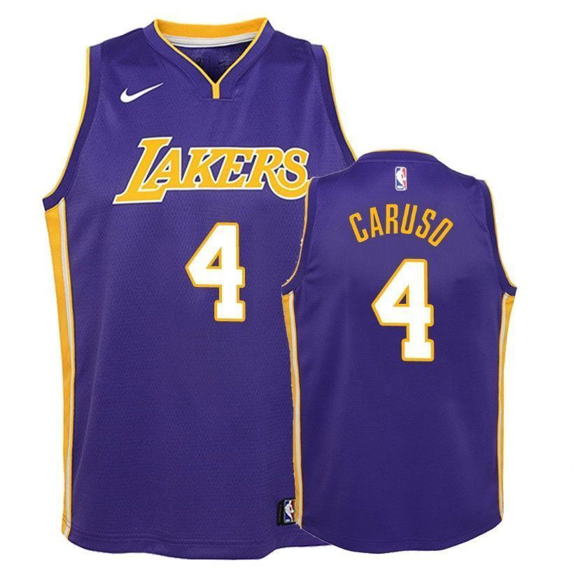Lakers Alex Caruso #4 Statement Purple Jersey Unisex - Gohipanda