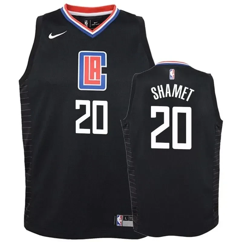 Landry Shamet 20 18-19 Clippers State Black Jersey - Gohipanda