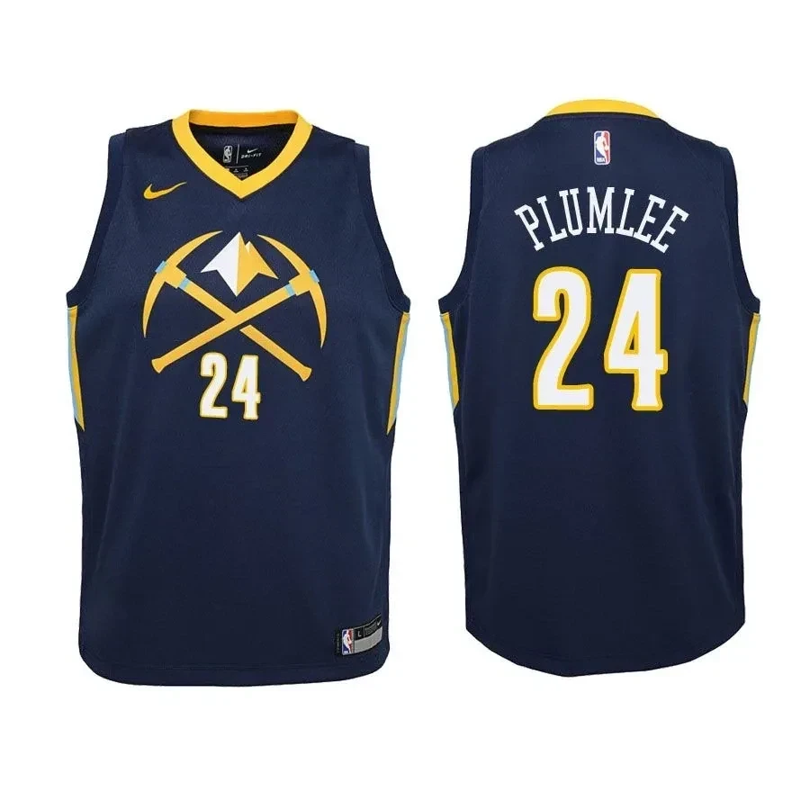 Nuggets Mason Plumlee 24 City Edition Navy Jersey Unisex - Gohipanda