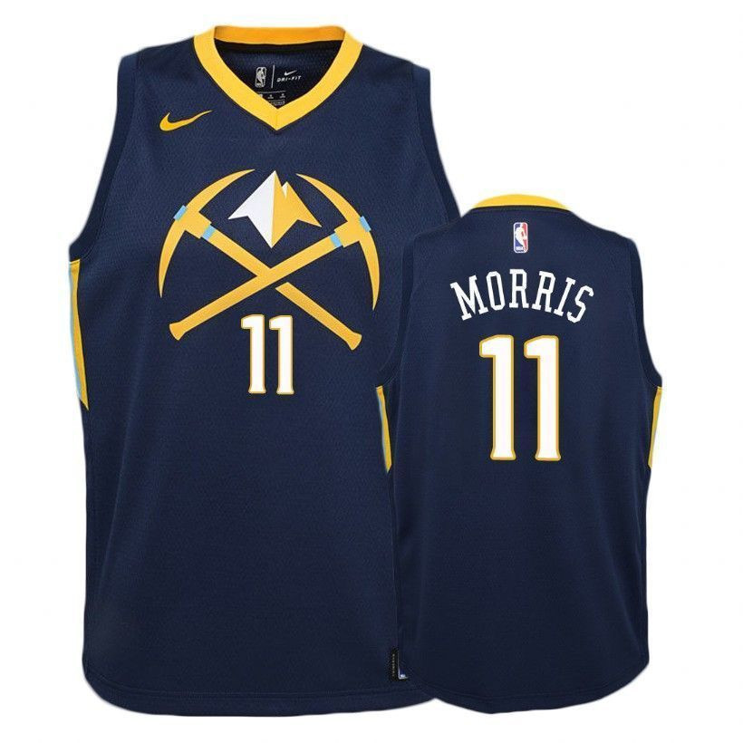 Nuggets Monte Morris 11 City Edition Navy Jersey - Unisex Multicolor Polyester - Gohipanda