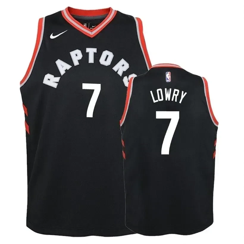 Raptors Kyle Lowry #7 Stitched Black Jersey - Unisex Basketball Fan Jersey - Gohipanda