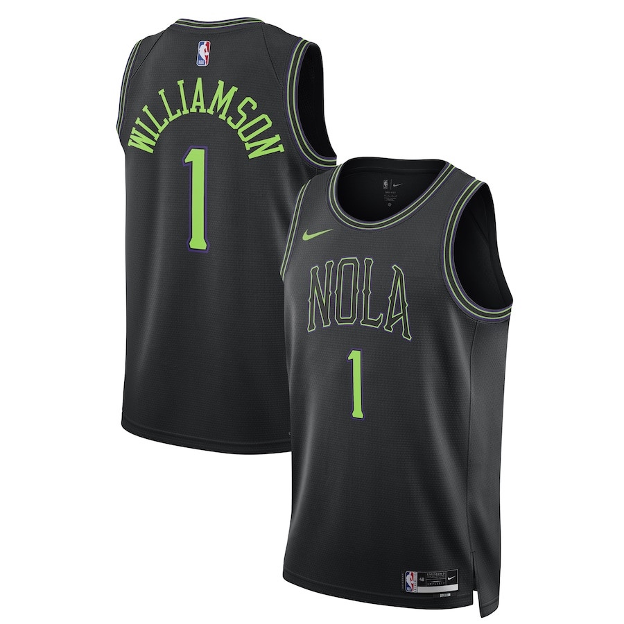 Zion Williamson New Orleans Pelicans 2023/24 City Edition Swingman Jersey Unisex Black - Gohipanda