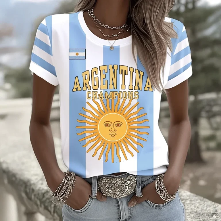 Argentina Champions Sun T-Shirt 2026 FIFA World Cup Clothes Present Idea For Huge Fan - Gohipanda - Image 3
