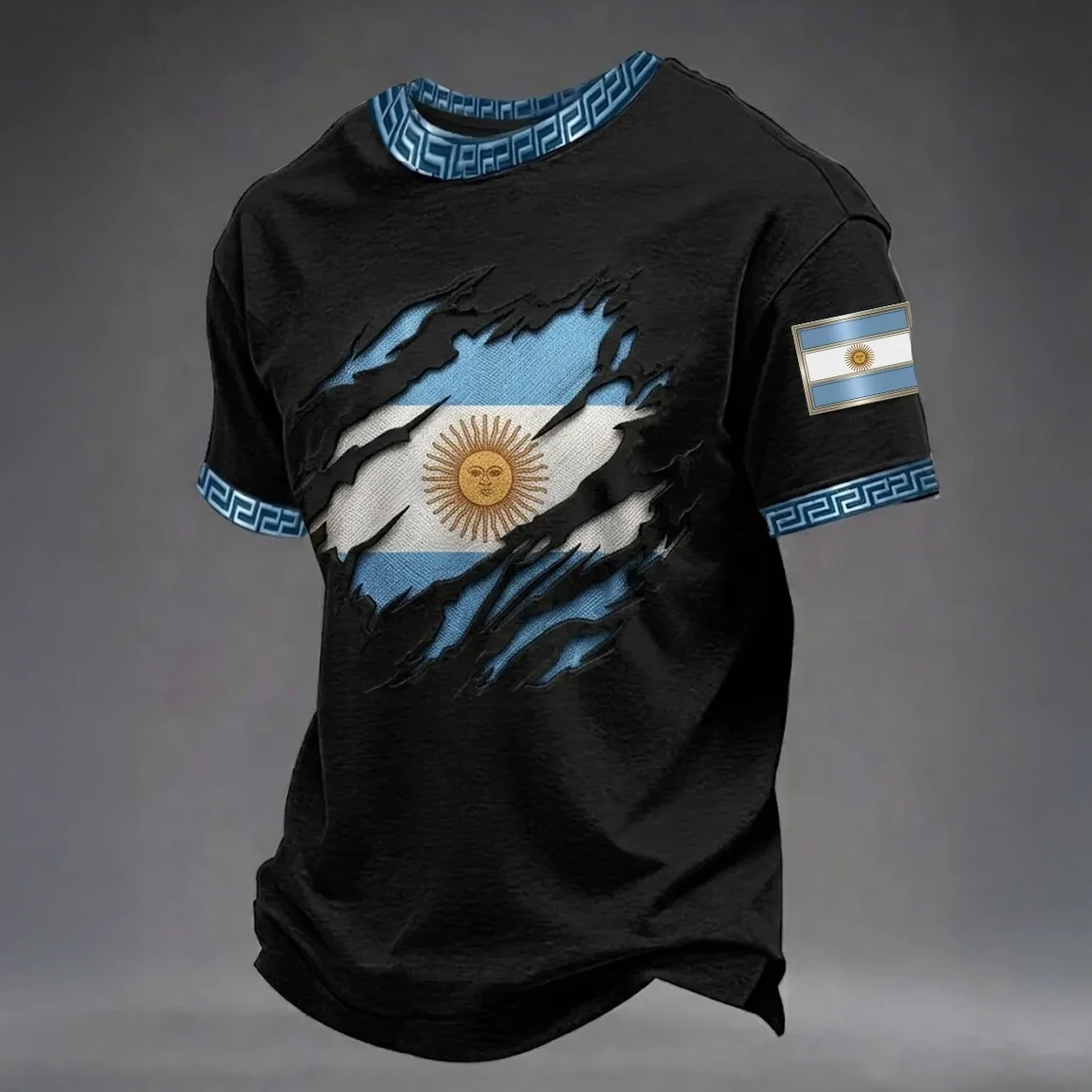 Argentina Flag T-Shirt 2026 FIFA World Cup Clothes Soccer Fan Gear - Gohipanda