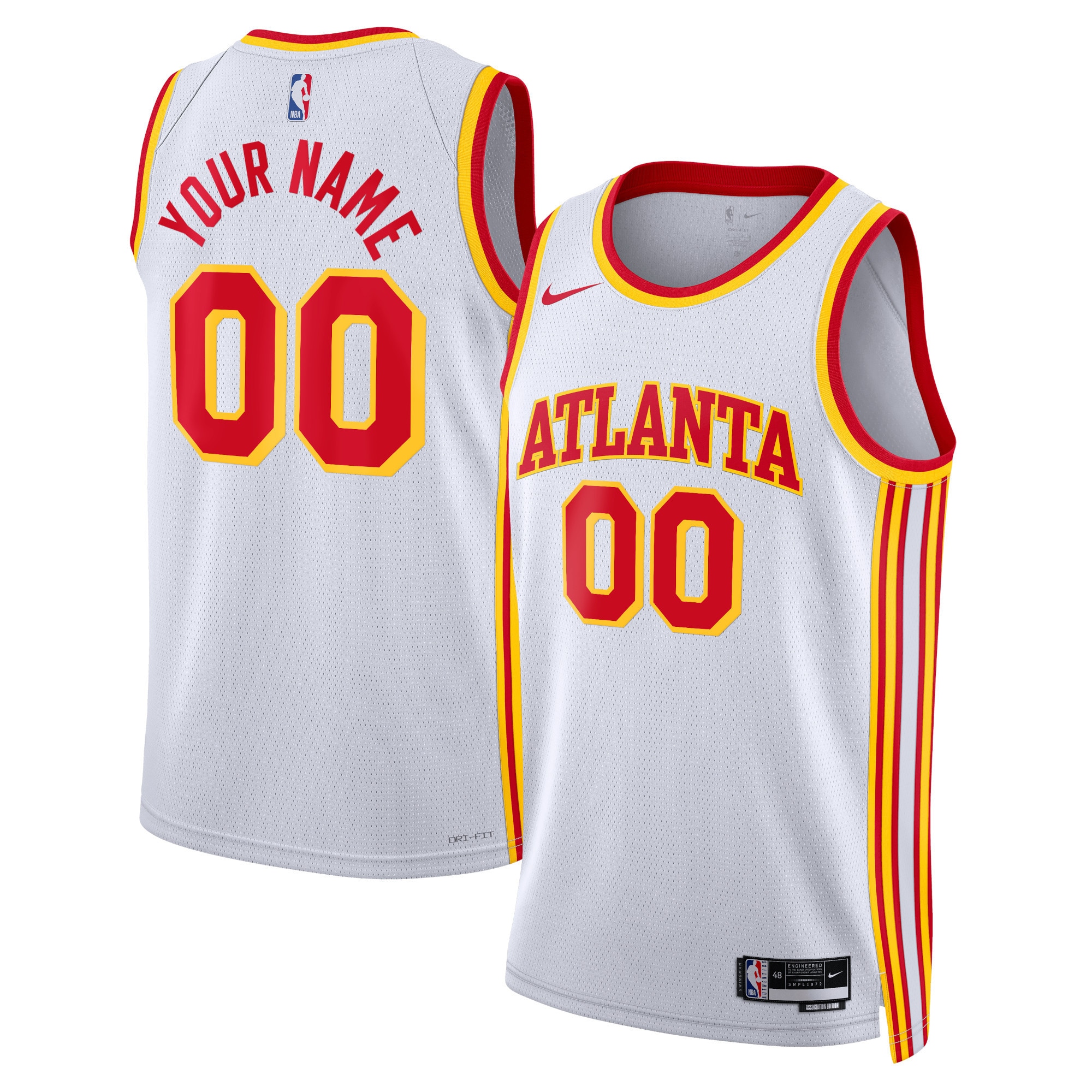 Gohipanda - Atlanta Hawks Unisex Swingman Custom Jersey White - Association Edition