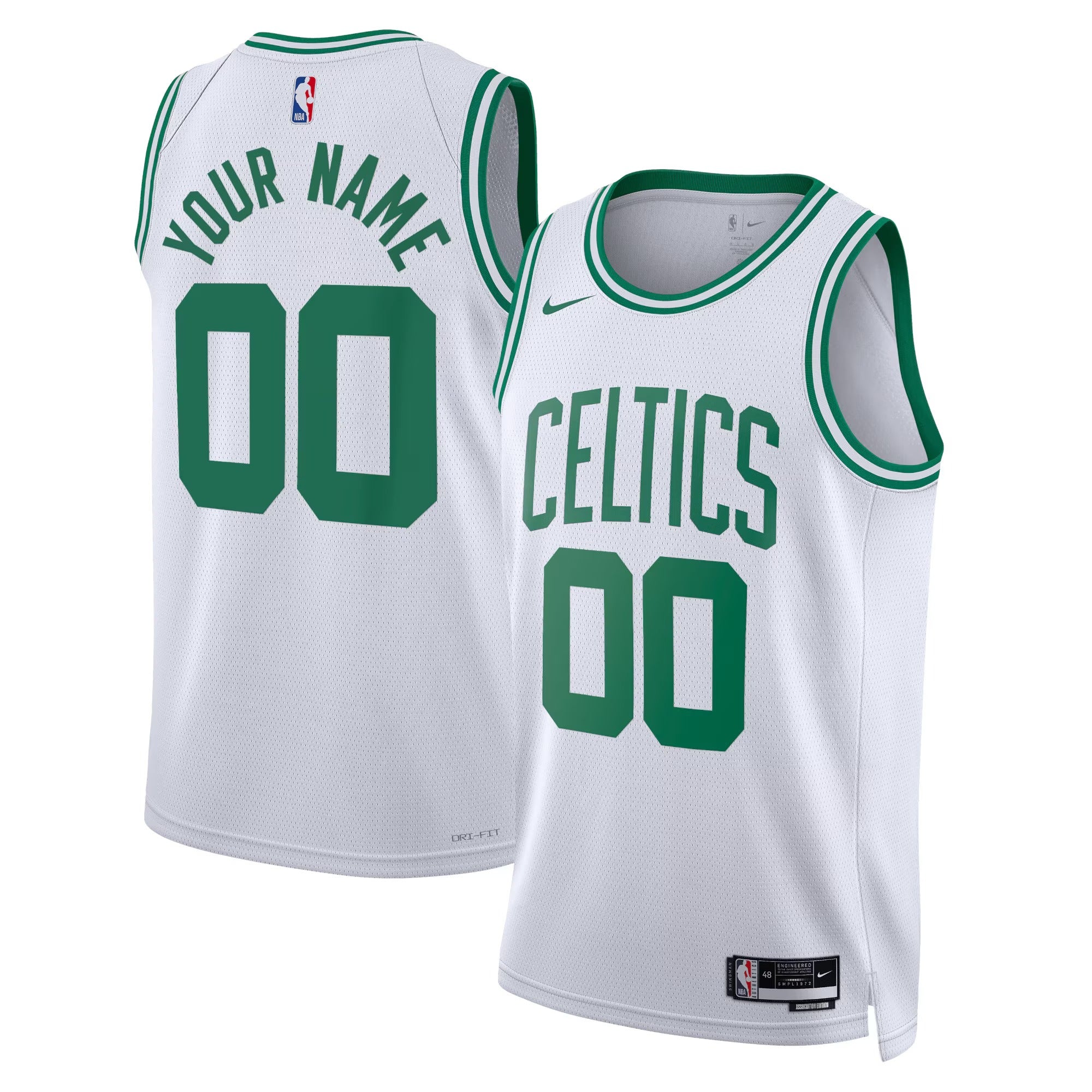 Gohipanda - Custom Boston Celtics Association Jersey - Recycled Polyester NBA Jersey
