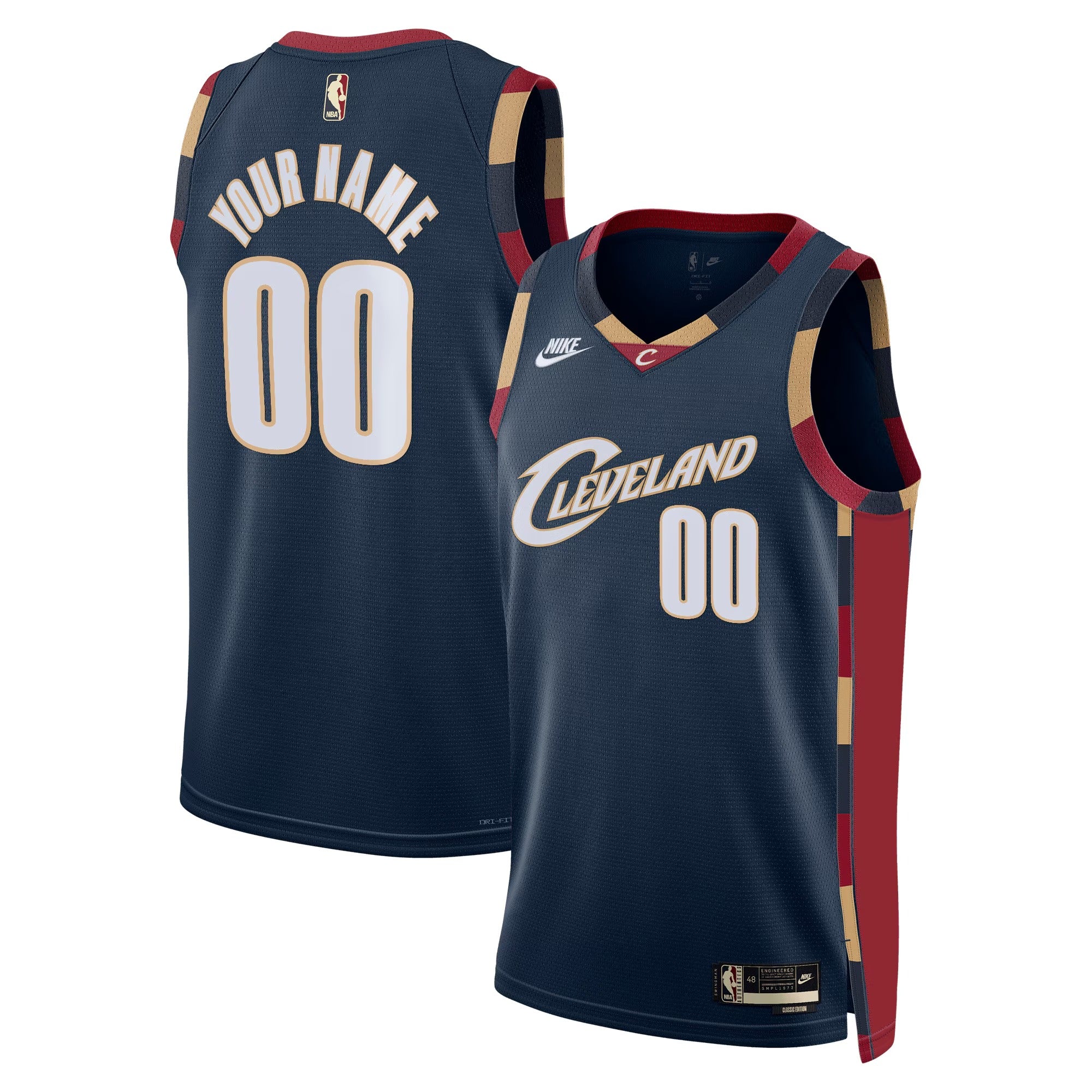 Gohipanda - Custom Cleveland Cavaliers Classic Jersey - Recycled Polyester NBA Fan Apparel