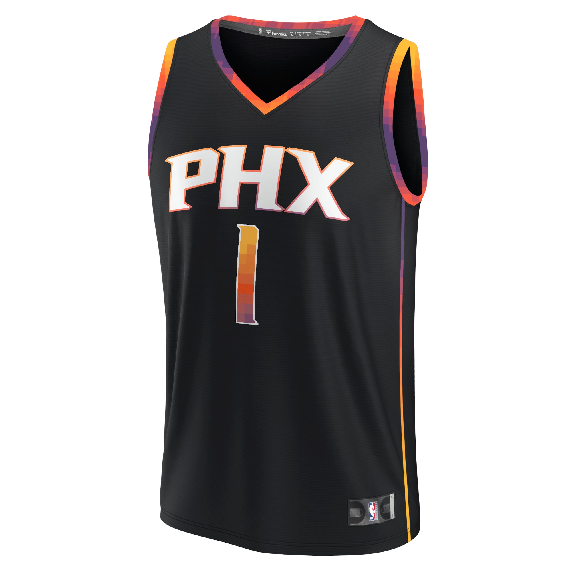 Gohipanda - Devin Booker Phoenix Suns Fanatics Fast Break Player Jersey - Statement Edition - Black - Image 3