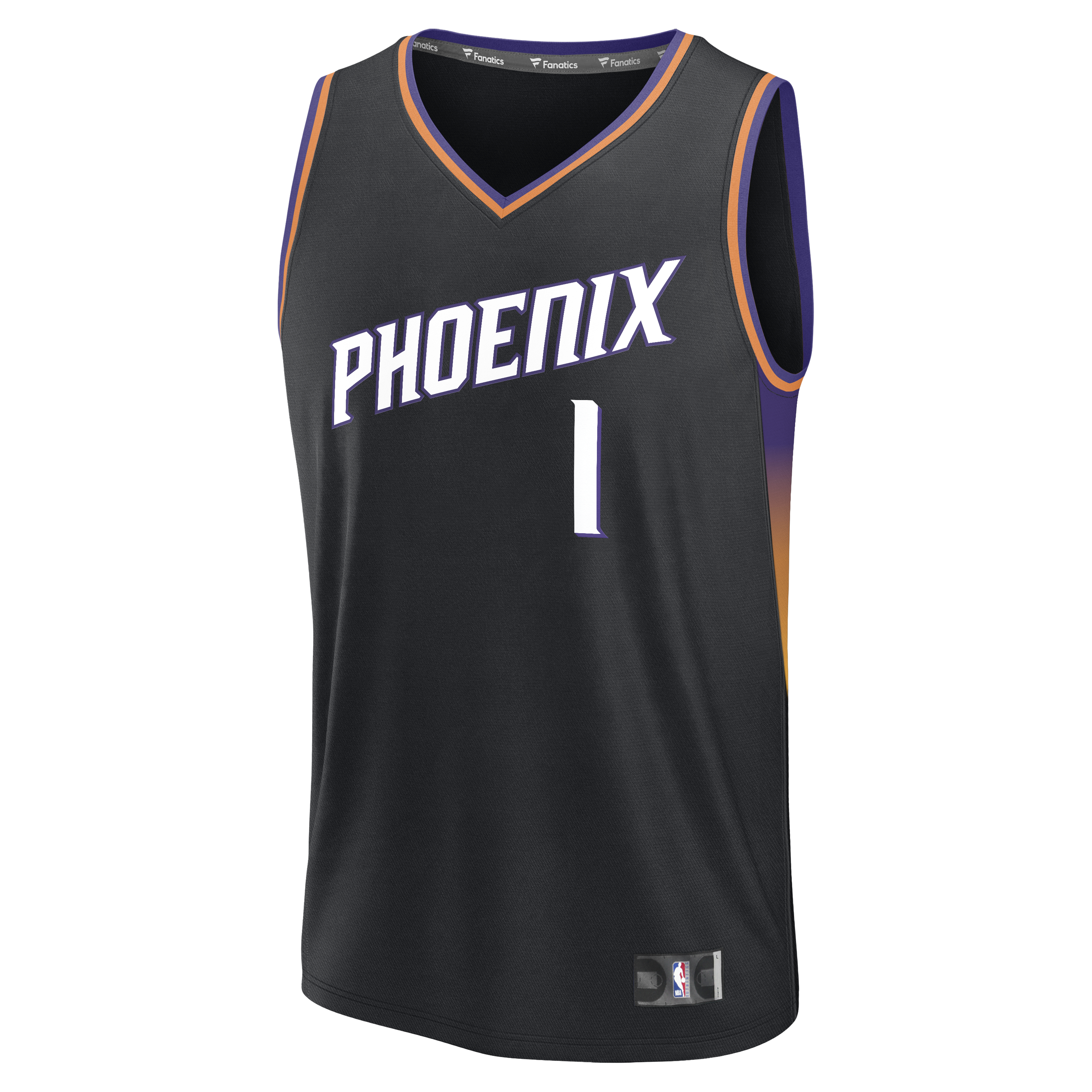 Gohipanda - Devin Booker Phoenix Suns Fanatics Fast Break Statement Edition Jersey - Black - Image 3