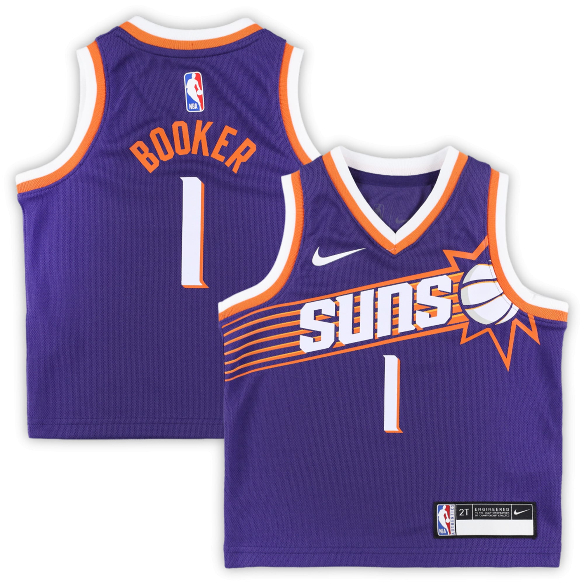 Gohipanda - Devin Booker Phoenix Suns Toddler Swingman Player Jersey - Icon Edition - Purple