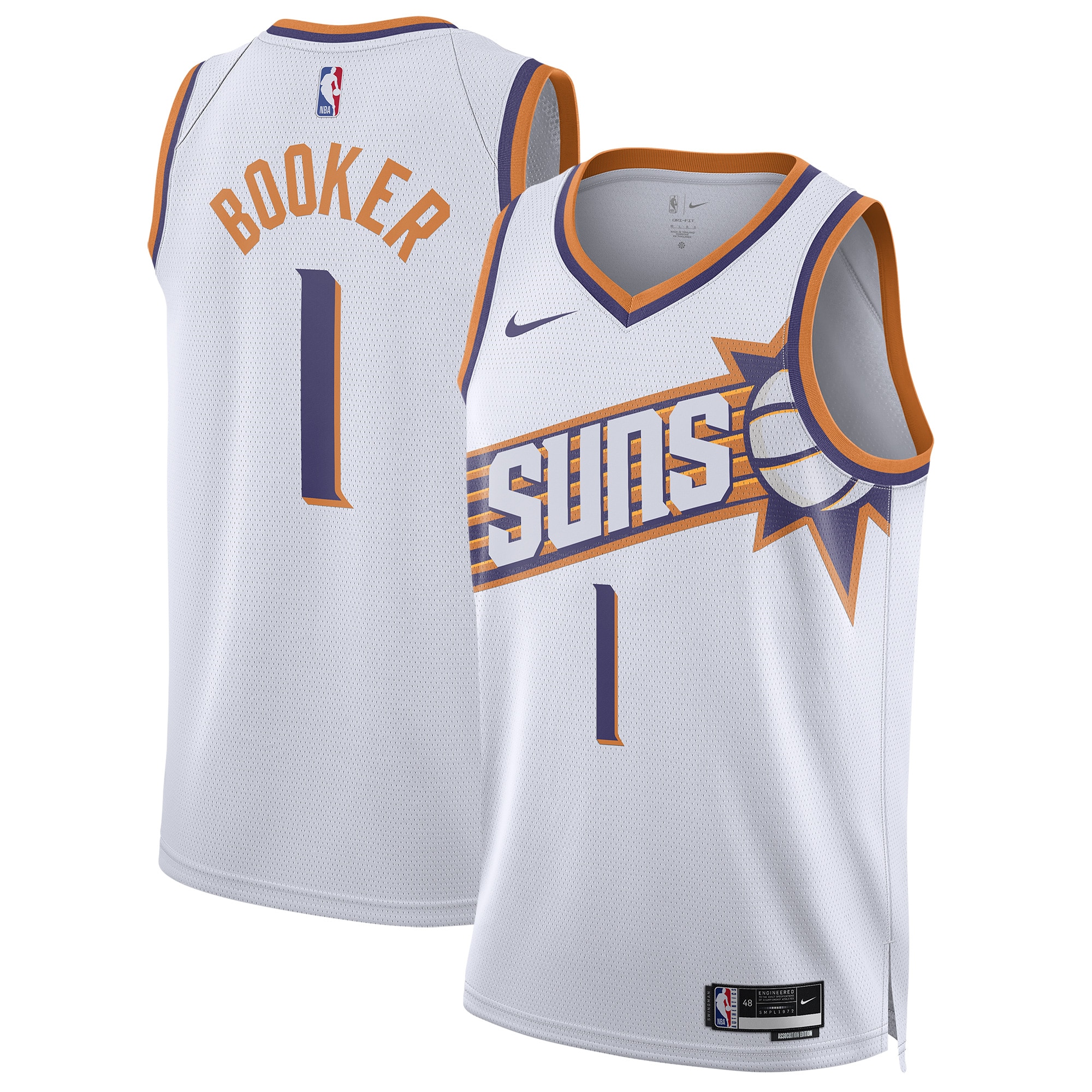 Gohipanda - Devin Booker Phoenix Suns Unisex Swingman Jersey - Association Edition - White - Image 2