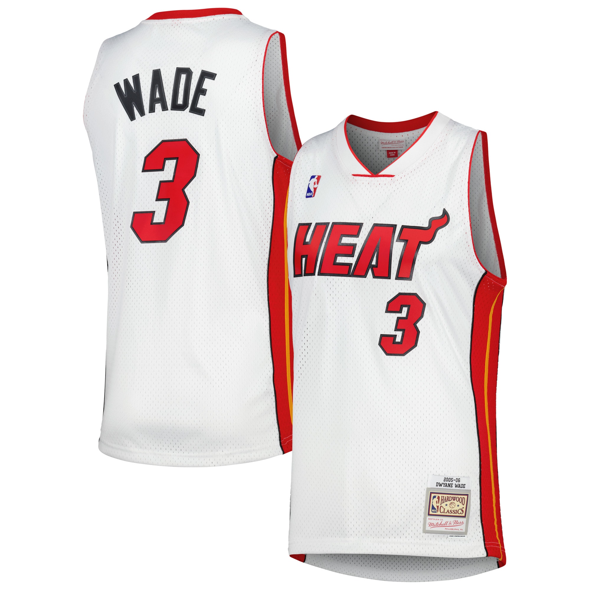 Gohipanda - Dwyane Wade Miami Heat 2005/06 Hardwood Classics Swingman Jersey - White