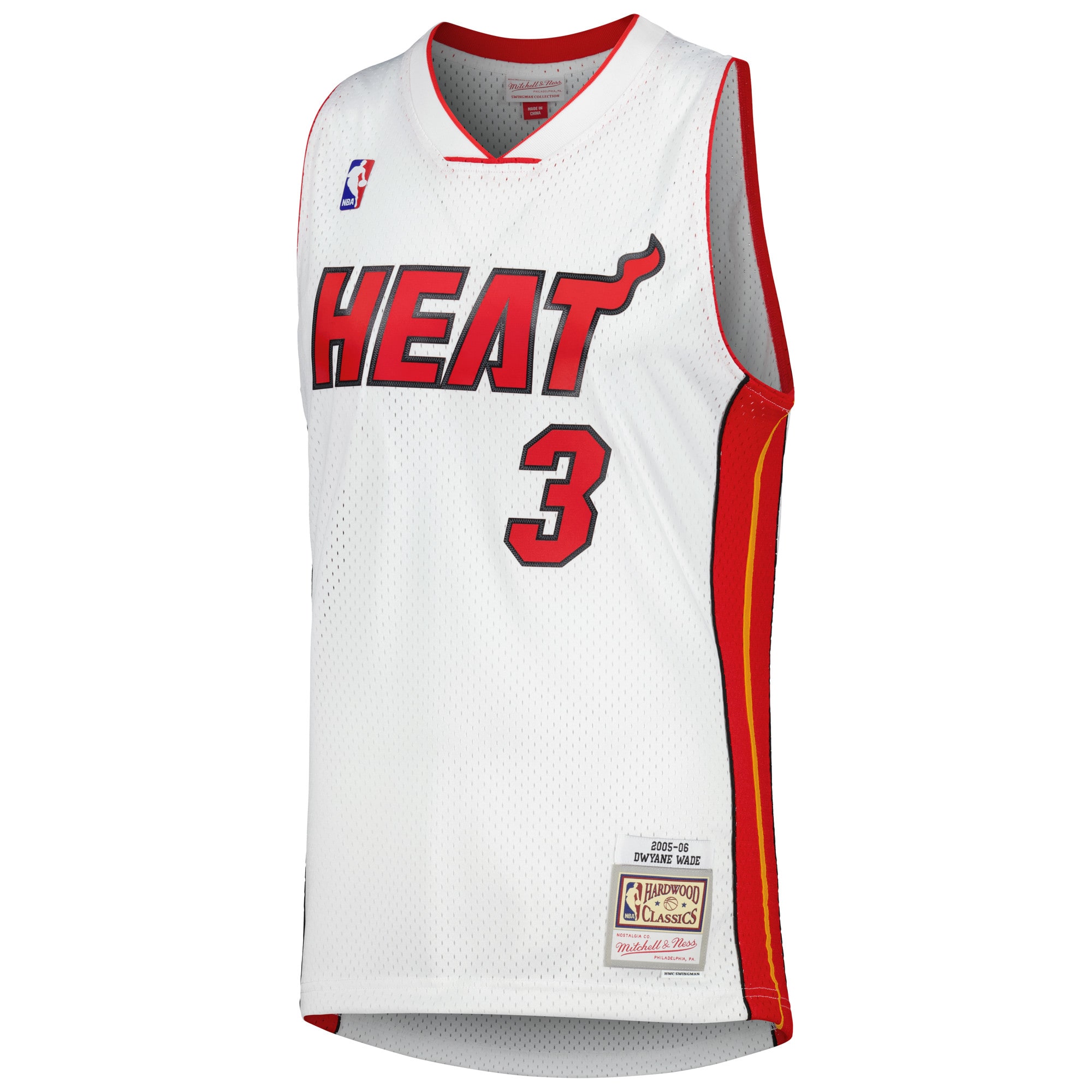 Gohipanda - Dwyane Wade Miami Heat 2005/06 Hardwood Classics Swingman Jersey - White - Image 3