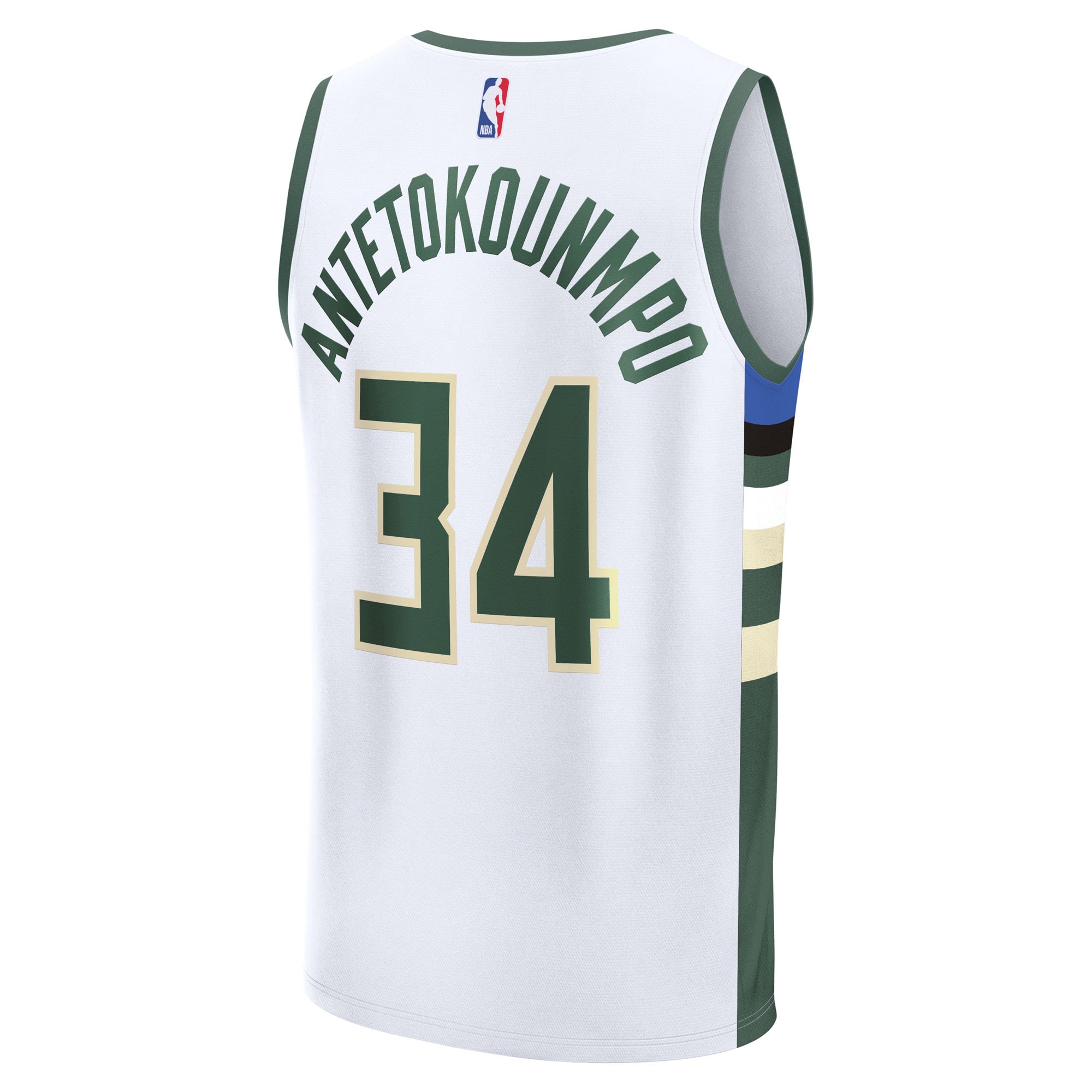 Gohipanda - Giannis Antetokounmpo Milwaukee Bucks Fanatics Fast Break Player Jersey Association Edition White - Image 4