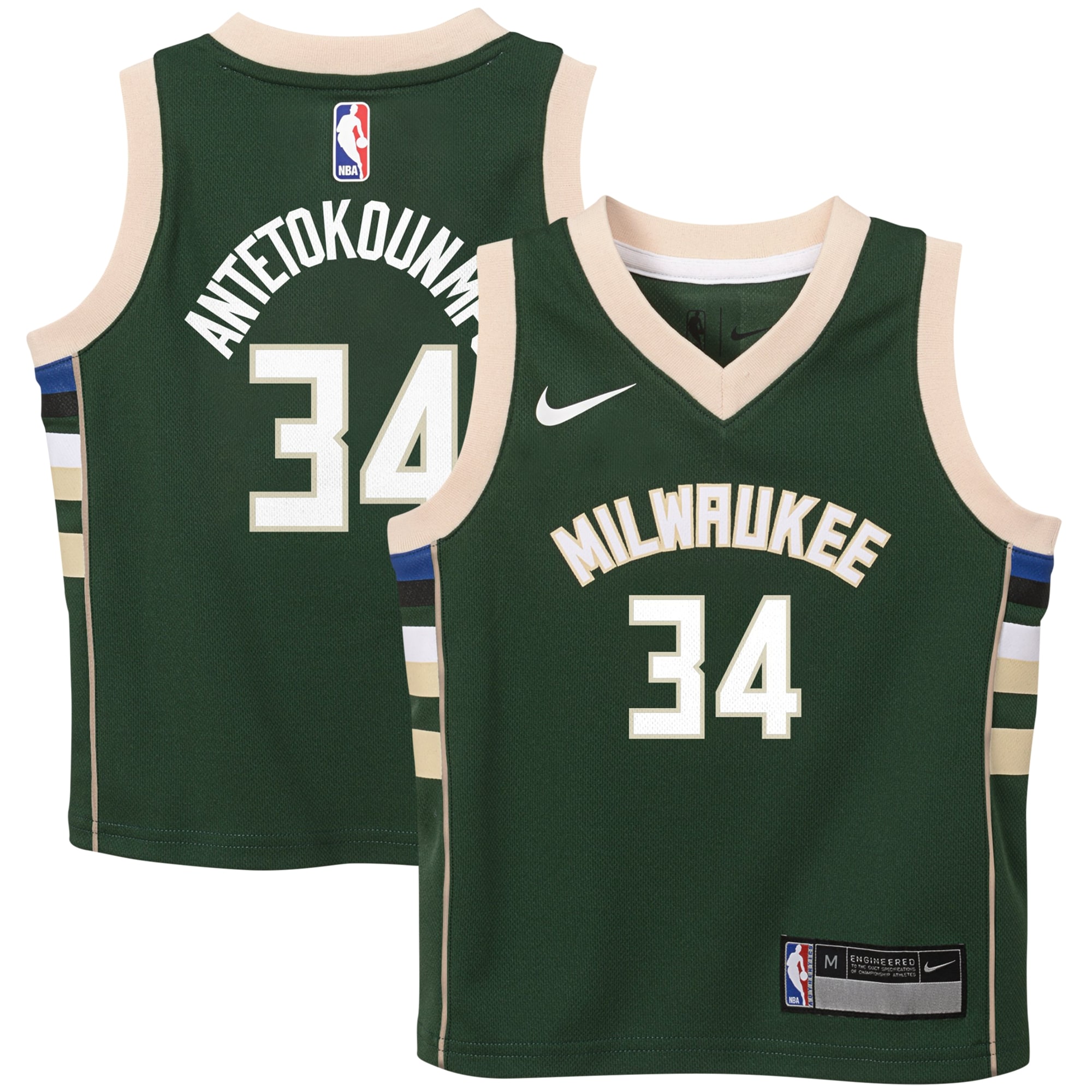 Gohipanda - Giannis Antetokounmpo Milwaukee Bucks Preschool Swingman Player Jersey - Icon Edition - Hunter Green